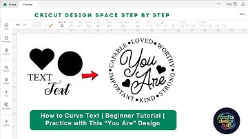 How to Curve Text & Add Decorative Shapes in Cricut Design Space | Step-by-Step Tutorial