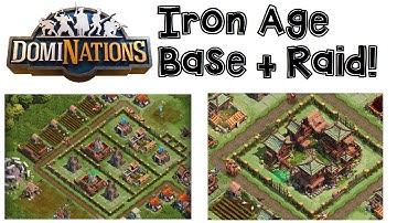DomiNations Android/iOS Game IRON AGE BASE DEFENSE LAYOUT + RAID!