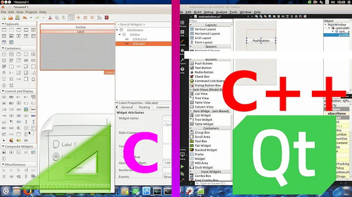 [C vs C++: GUI] Gtk+ Window Design Tool vs Qt Form Design Tool