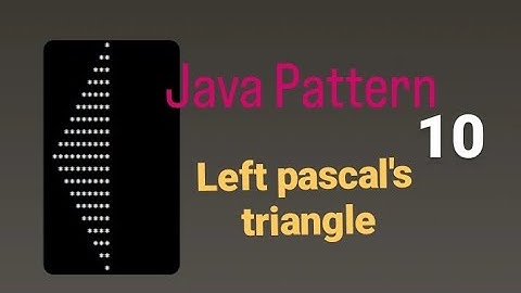 Print Left pascal