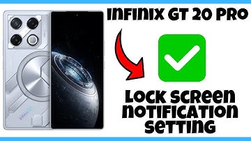 Lock screen notification setting infinix GT 20 Pro || How to set lock screen notifications