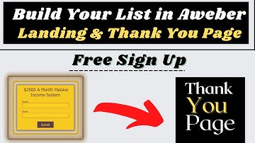 Build Your List | Landing Page and Thank You Page Tutorial