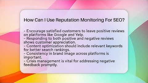 How Can I Use Reputation Monitoring For SEO? - Everyday-Networking