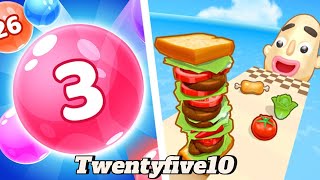 SANDWICH RUNNER VS MARBLE RUN NEW LEVEL UP ANDROID IOS GAMES Twentyfive10