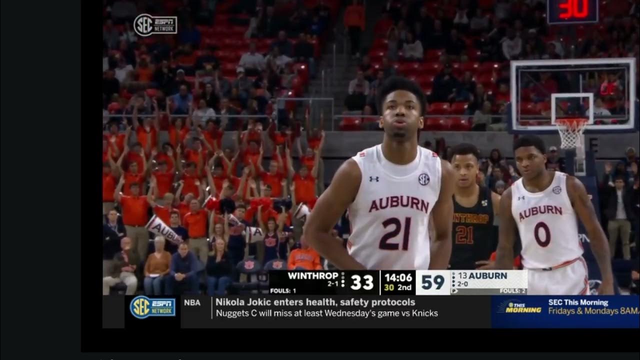 Auburn Basketball Offensive Highlights vs Winthrop YouTube