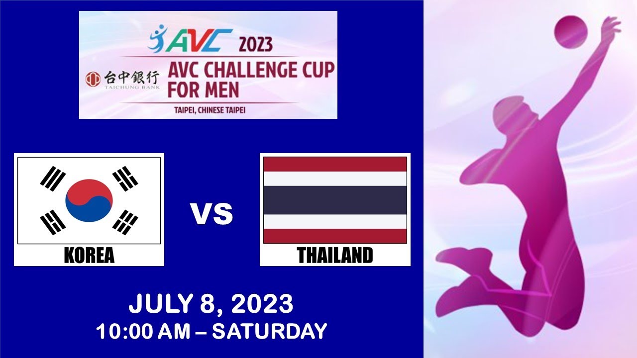 KOREA VS THAILAND / AVC CHALLENGE CUP FOR MEN / Live Score Today July 8, 2023