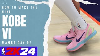How to Make The Nike Kobe 6 Mamba Day PE Shoes in the NBA 2K24 Shoe Creator