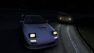 FC3S and FD3S Drifting Tsukuba