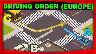 Which CAR Should PASS the INTERSECTION FIRST European Driving Tests and Traffic Road Rules | key2dl