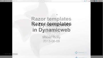 Platform Webinar: Razor in Dynamicweb