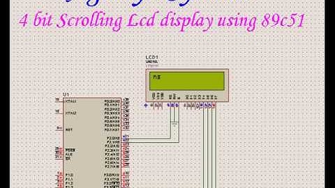 4 bit scrolling lcd display using 89c51