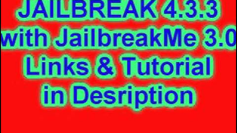 Official Jailbreak on 4.3.3 Firmware JailbreakMe 3.0 Download