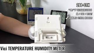 288-CTH thermo hygrometer max min with large lcd display