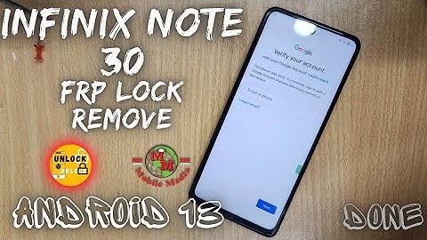 Infinix Note 30 Frp Bypass Android 13 Unlock Tool Not Work | Infinix (X6833B) Google Frp