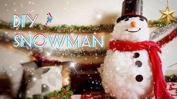 DIY snowman using newspaper | Big realistic Indoor Snowman | Easy to do Christmas decorations |
