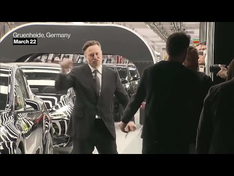 ⁣Watch: Elon Musk Dances Again at Tesla Factory Opening