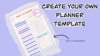 Create Daily Planning Template in procreate | Digital planner | free daily planning template