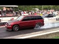 8 second trailblazer ss vs hellcat  trackhawk drag race