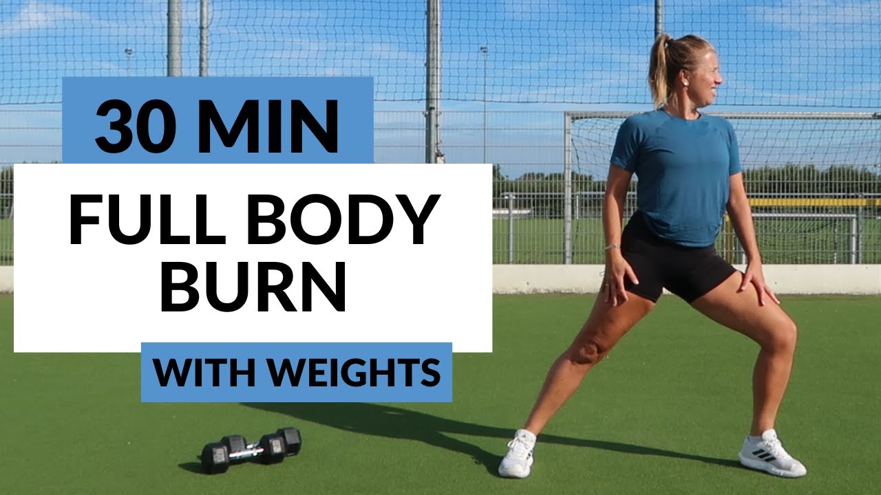 30-Min Full Body Strength Workout at Home | Dumbbells Only | Burn Fat ...