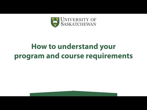 How to understand your program and course requirements