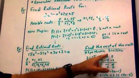 5-5 Theorems about Roots of Polynomial Equations