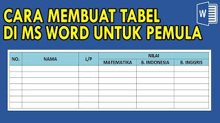 Cara Membuat Tabel di Ms Word untuk PEMULA