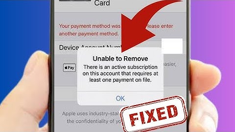 unable to remove there is an active subscription | Remove payment method with an active Subscription