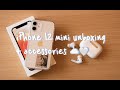 [ENG][KR] iPhone12 mini white unboxing & first impressions + accessories| 아이폰 12 미니 화이트 언박싱 + 악세서리🤍