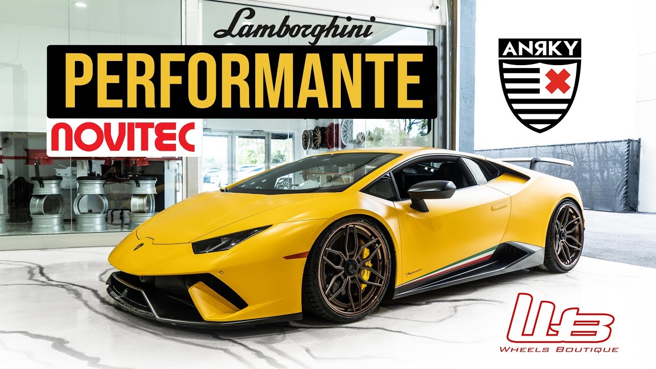 УДИВИТЕЛЬНЫЙ LAMBORGHINI PERFORMANTE С ЗАНИЖЕННЫМИ КОЛЕСАМИ И КОЛЕСНЫМИ ДИСКОМ. ВПУСКНЫЕ ПАТРУБКИ...
