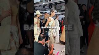 Yasmin Wijnaldum Backstage Vs Runway At Cult Gaia 2024