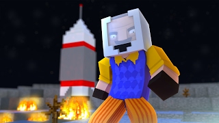 HE LIVES ON THE MOON?! Minecraft HELLO NEIGHBOR ROLEPLAY! (Minecraft Roleplay)