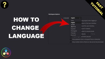 DaVinci Resolve: How to change language in DaVinci Resolve (fast tutorial)