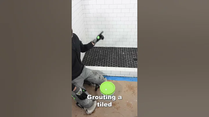 How to Grout Shower Floors - #shorts