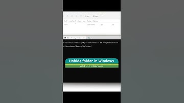 Tips and Tricks | Hide folders in Windows using Command Prompt