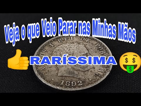 Moeda de 500 Reis de 1892 de Prata Raríssima veja isso