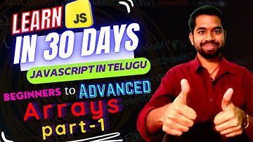 Learn JavaScript in 30 days | Episode -8  Arrays part-1 in JavaScript | #javascript  #telugu