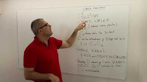 (M1E5) [Microeconomics] Choice behaviour, Choice Functions, and Condition Alpha