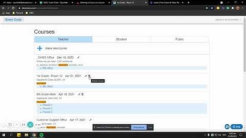 Deleting a Course or a Lesson