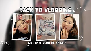 FIRST VLOG OF 2024!!! (UNPACKING LUGGAGE AND GIFT FROM DIOR) TRYING TO GET BACK TO MY VLOGGING ERA