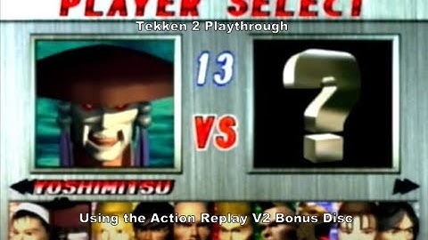 Tekken 2 Yoshimitsu Playthrough using the Action Replay V2 Ps2 Bonus Disc for Ps1 :D #Playstation