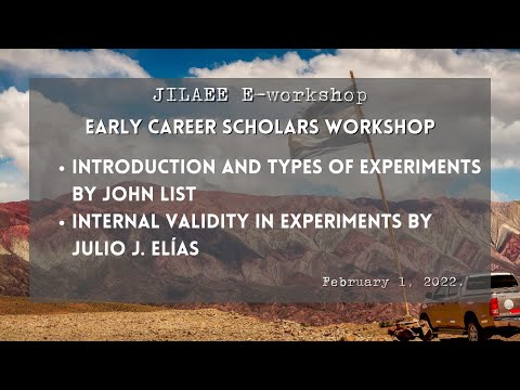 John List and Julio Elías at the 2022 Early Career Scholars Workshop