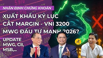 Xuất khẩu kỷ lục, VNI lên 3200, Cắt margin 65 mã, MWG đầu tư mạnh 2026| Nhận định chứng khoán