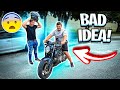 RANDY GIVES MY LITTLE BROTHER HIS STREET BIKE FOR THE FIRST TIME ! | BRAAP VLOGS