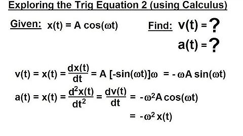 Physics 16  Simple Harmonic Motion (8 of 19) Trig Equations w/ Phase Angle