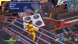Fall 5 stories or more without taking damage in Fortnite Week 9 Quest