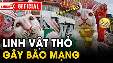 Linh vật Thỏ 2023 tại indonesia khiến cư dân mạng HẾT HỒN vì tưởng là "Zombie" | Tin tức SaigonTV