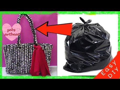 DIY Basket Bag from Plastic  Upcycling Crafts for Eco-Friendly Handmade  Bags 