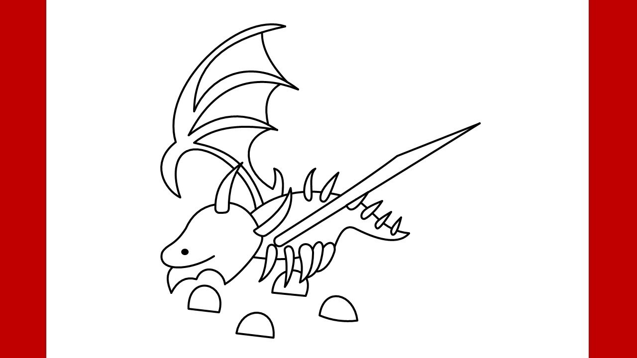 How to draw dragon adopt me drawing - YouTube