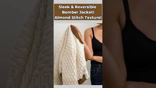 Sleek Crochet Bomber With That Texture Everyone Wants #crochet #crochetsweater #tutorialvideo