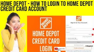 Home Depot | How to Login to Home Depot Credit Card Account | Tutorial